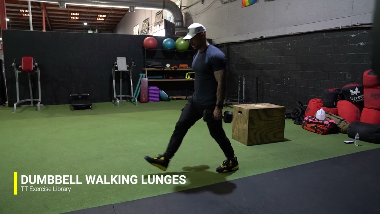 Dumbbell Walking Lunges - The True Transformation